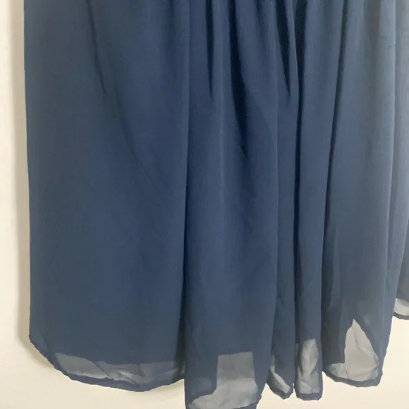 Bill Levkoff Blue Ruched Strapless Dress - Picture 5 of 6